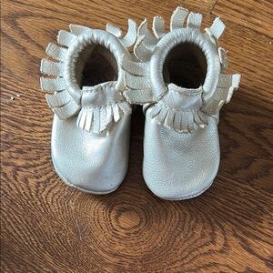 Freshly Picked Gold Moccasins Soft Sole Shoes